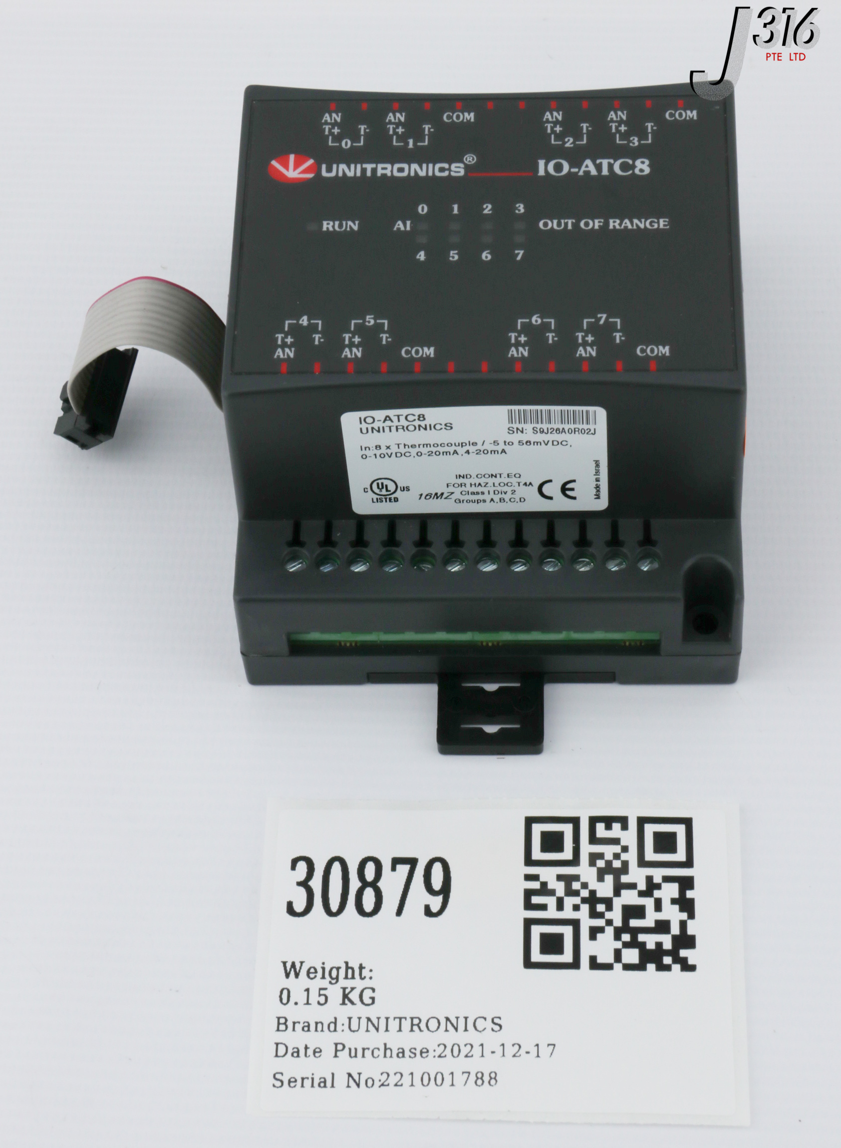 その他 3 30879 UNITRONICS I/O EXPANSION MODULE, 8 ANALOG/THRMOCOUPLE INPUTS